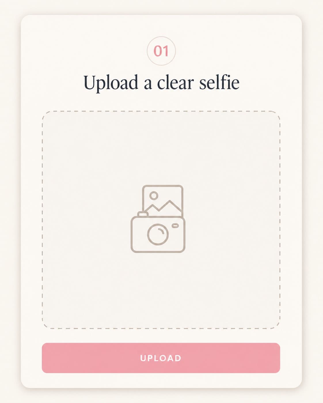 Upload one clear front-facing photo