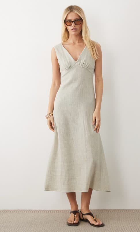 V-Neck Maxi Slip Dress