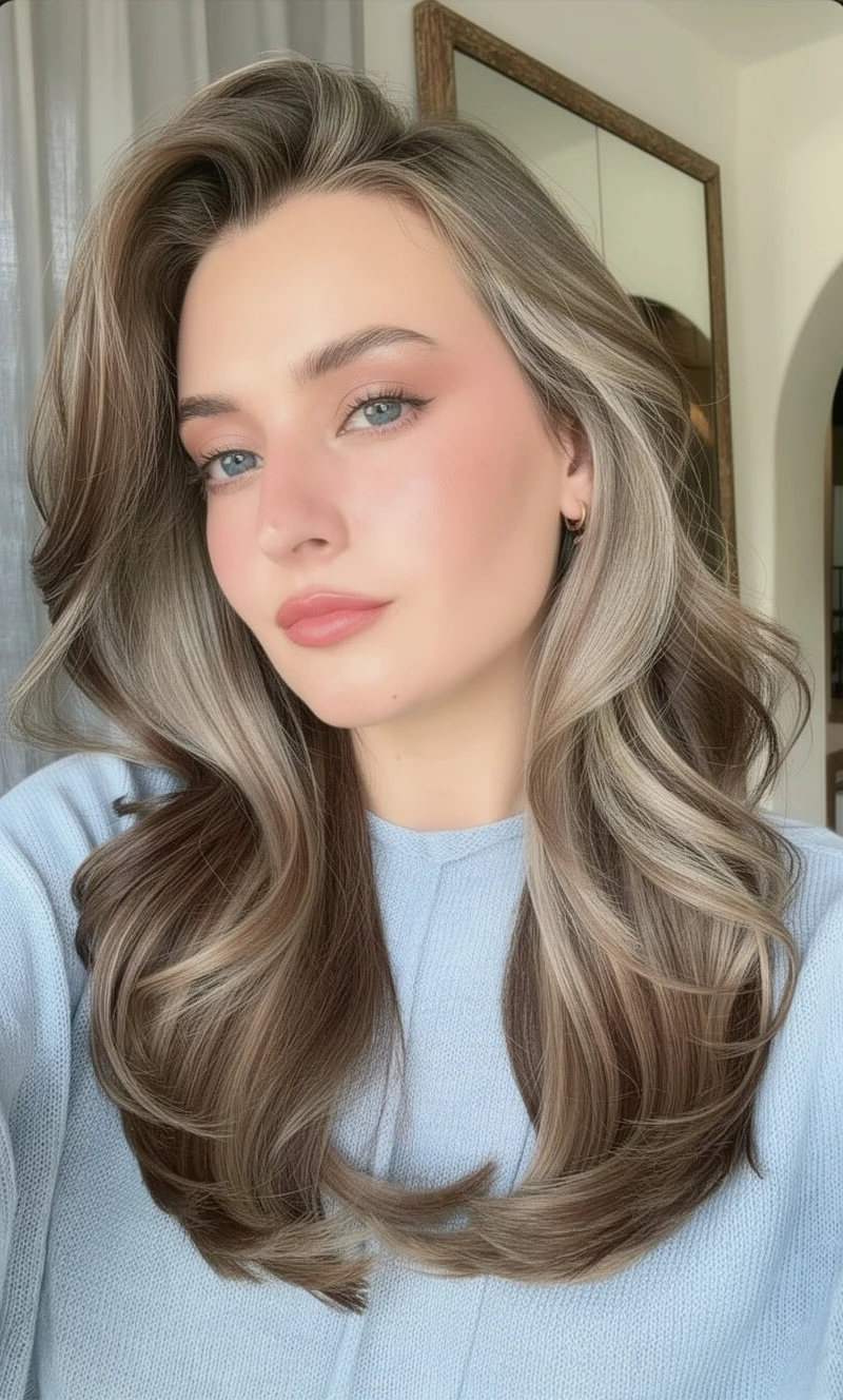 long soft layers with face-framing movement